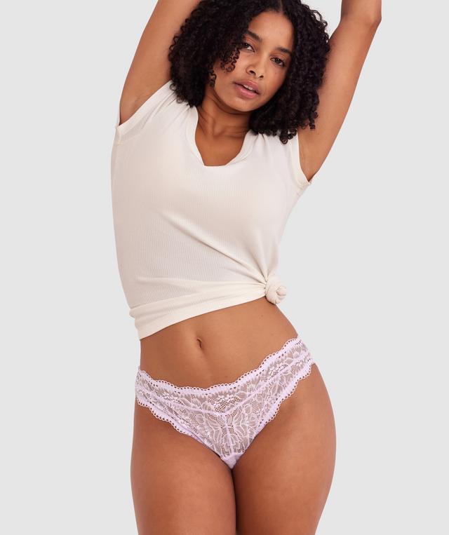 Sara High Leg G String - Lilac