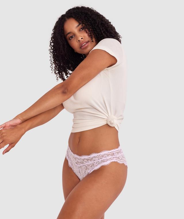 Sara High Leg G String - Lilac