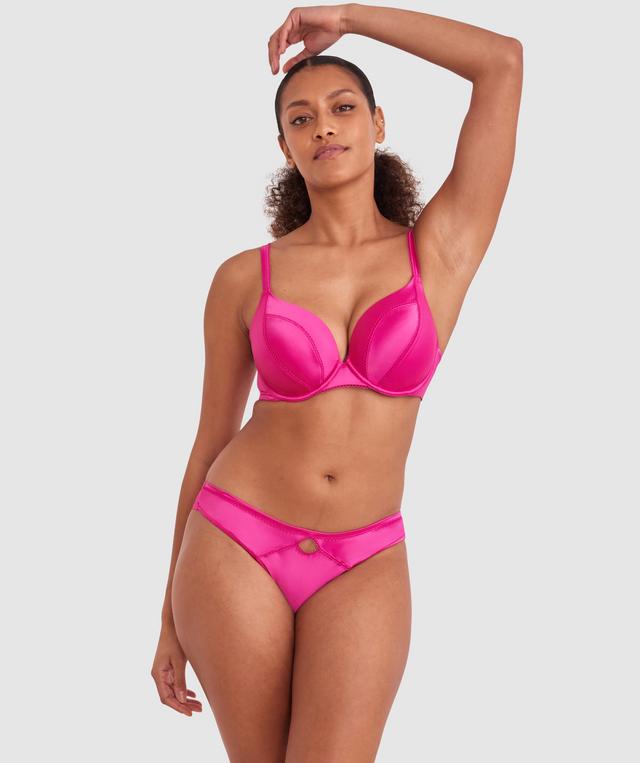 Dominique Lightly Lined Full Coverage Bra - Fuchsia Pink
