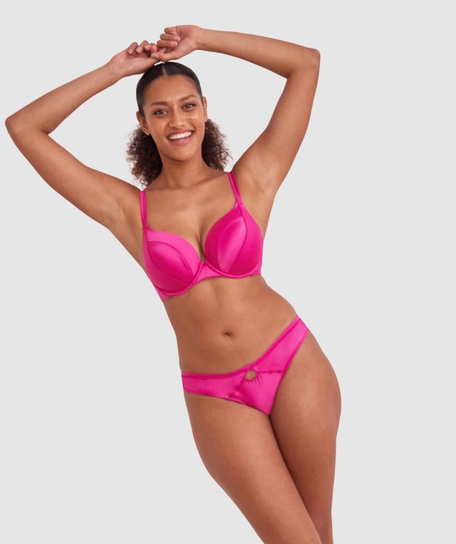 Dominique Lightly Lined Full Coverage Bra - Fuchsia Pink