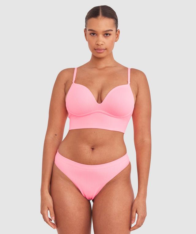 Rib Basics Push Up Wirefree - Pink