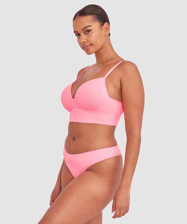 Rib Basics Push Up Wirefree - Pink