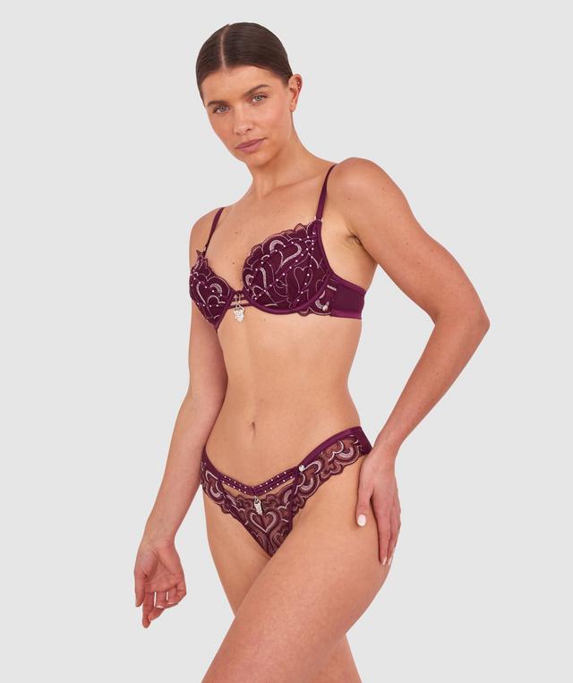 Vamp Love Hurts Brazilian Knicker - Berry