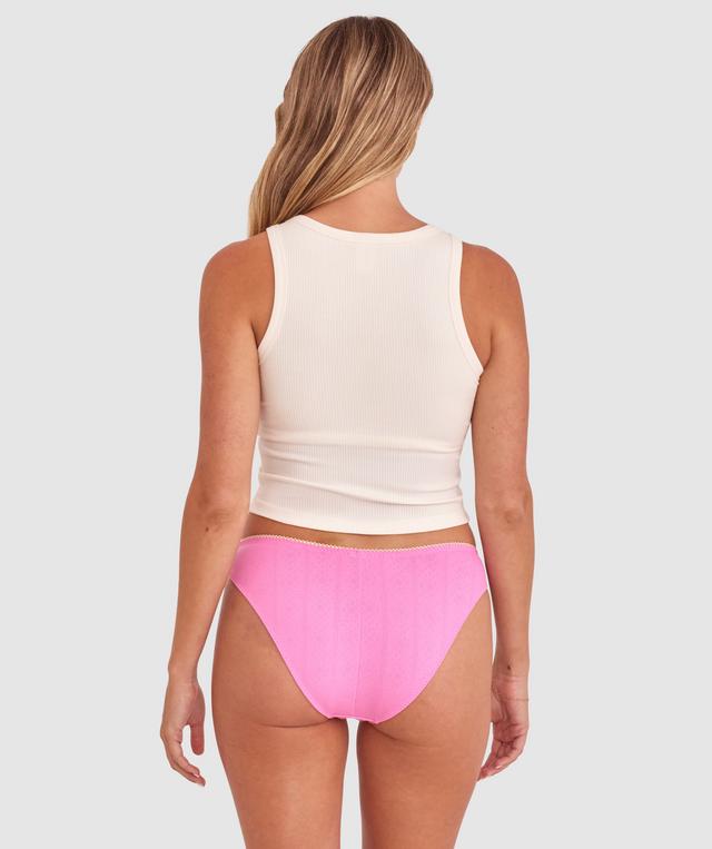 Georgie High Leg Brazilian Knicker - Pink/Yellow
