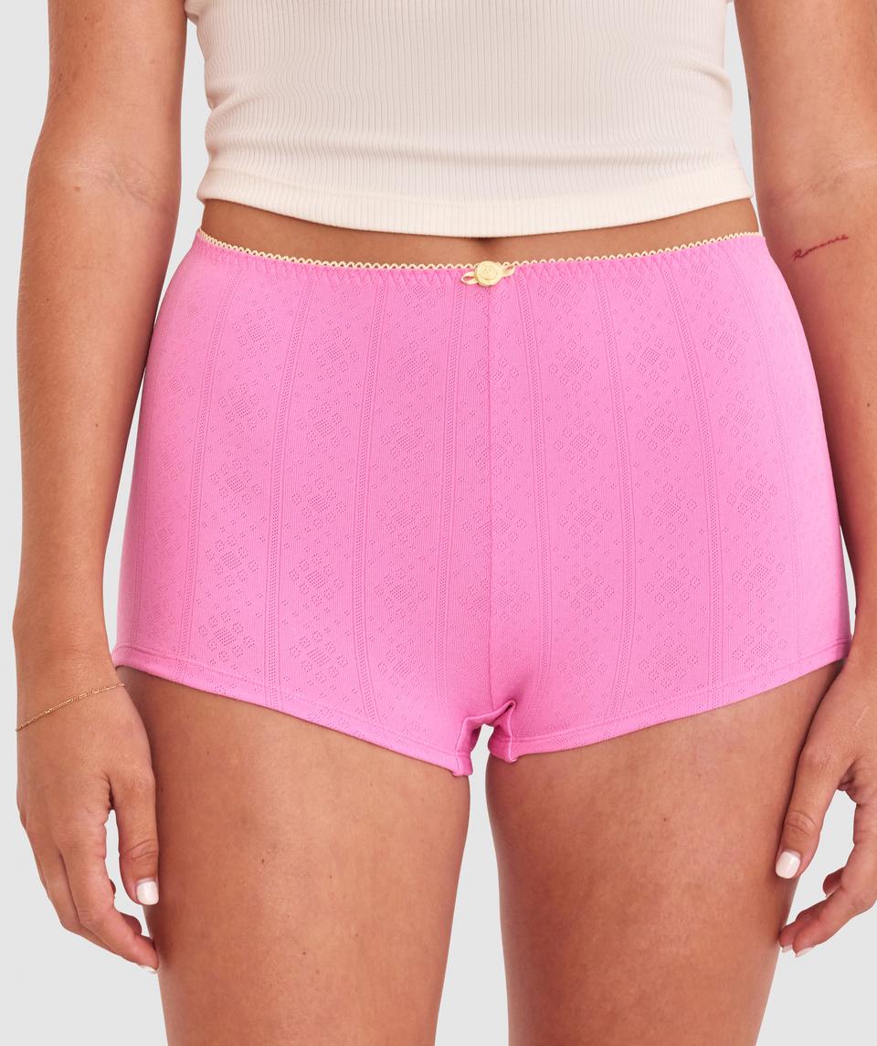 Georgie Shortie - Pink/Yellow
