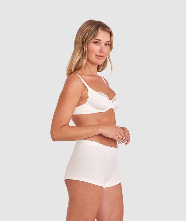 Freya Mid Rise Shortie - Ivory