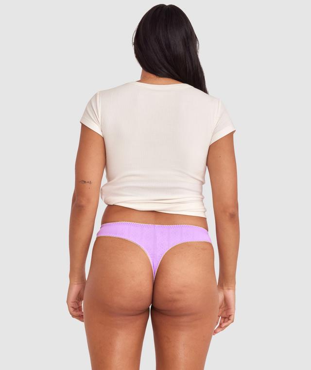 Weekend G String - Light Purple/Light Yellow