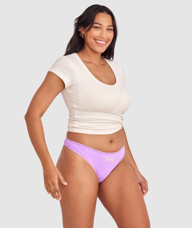 Weekend G String - Light Purple/Light Yellow