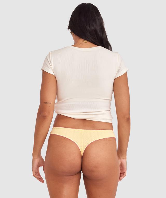 Weekend G String - Light Yellow/Pink