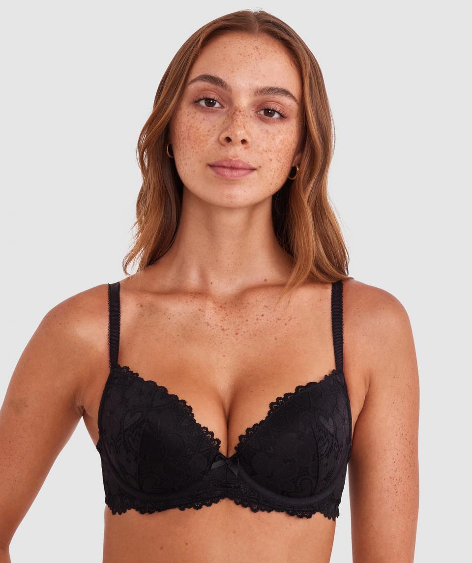 Frankie Push Up Bra - Black