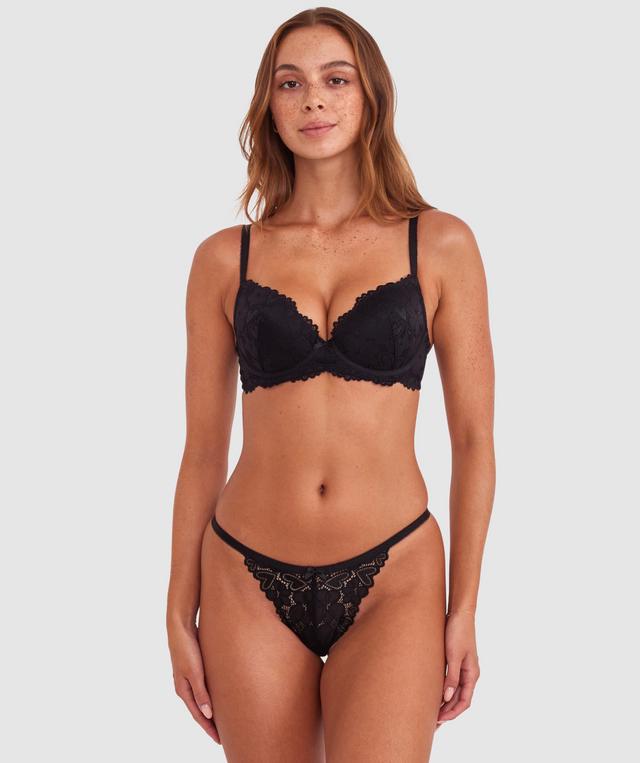 Frankie Push Up Bra - Black
