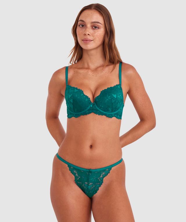 Frankie Push Up Bra - Dark Green