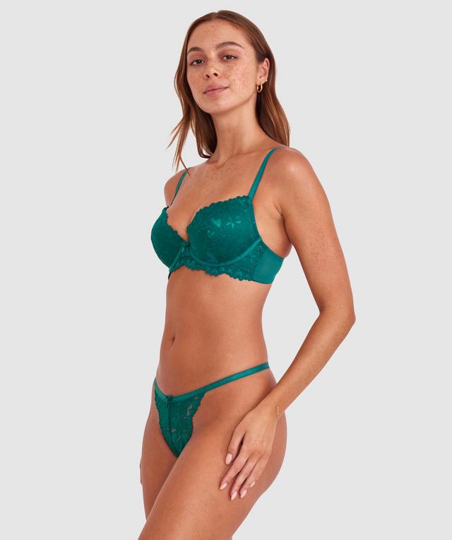 Frankie Push Up Bra - Dark Green