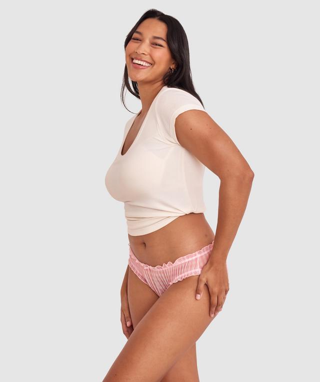 Dorothy Brazilian Knicker - Print Check/Pink