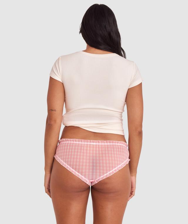 Dorothy Brazilian Knicker - Print Check/Pink