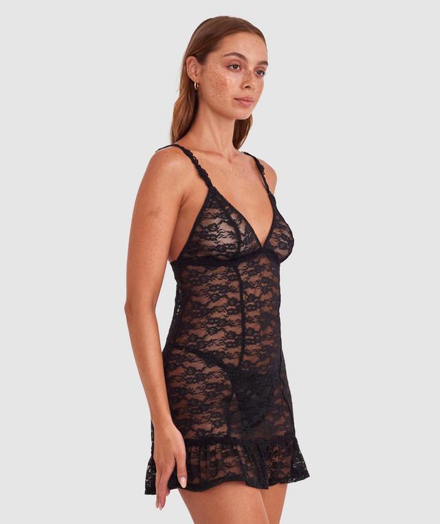 Monique Babydoll Set - Black