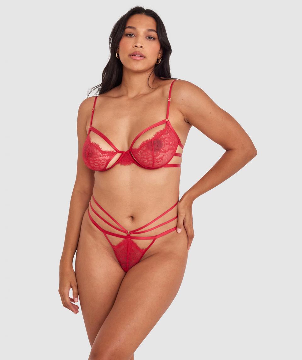 Night Games Redemption Unlined String Set - Red