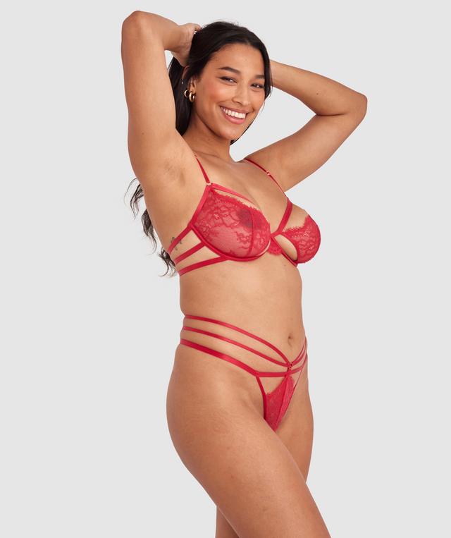 Night Games Redemption Unlined String Set - Red