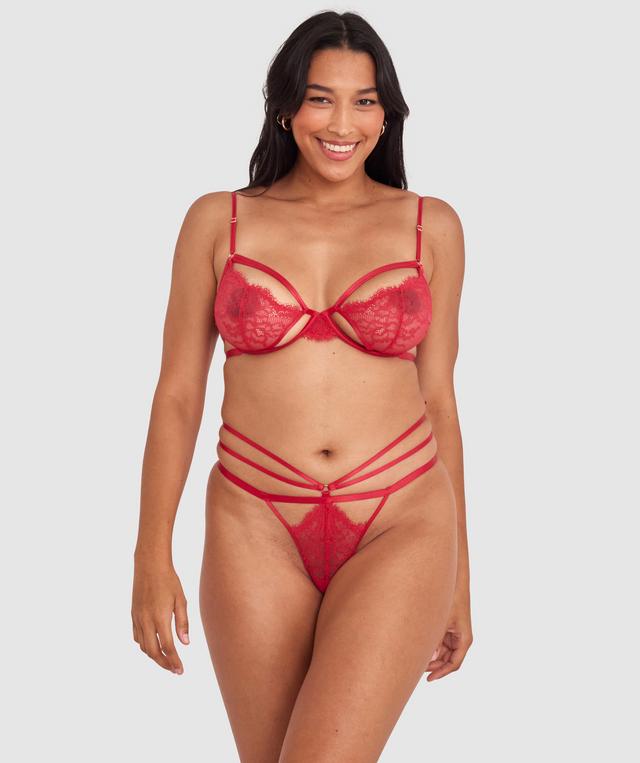 Night Games Redemption Unlined String Set - Red