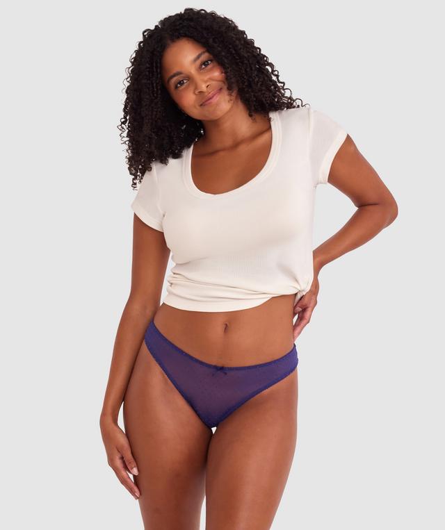 Malia G String - Dark Blue