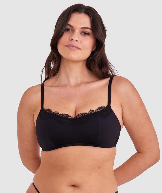 Made For Micro Lace Wirefree Bra - Black
