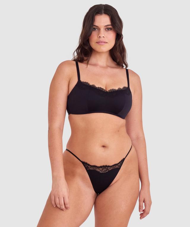 Made For Micro Lace Wirefree Bra - Black