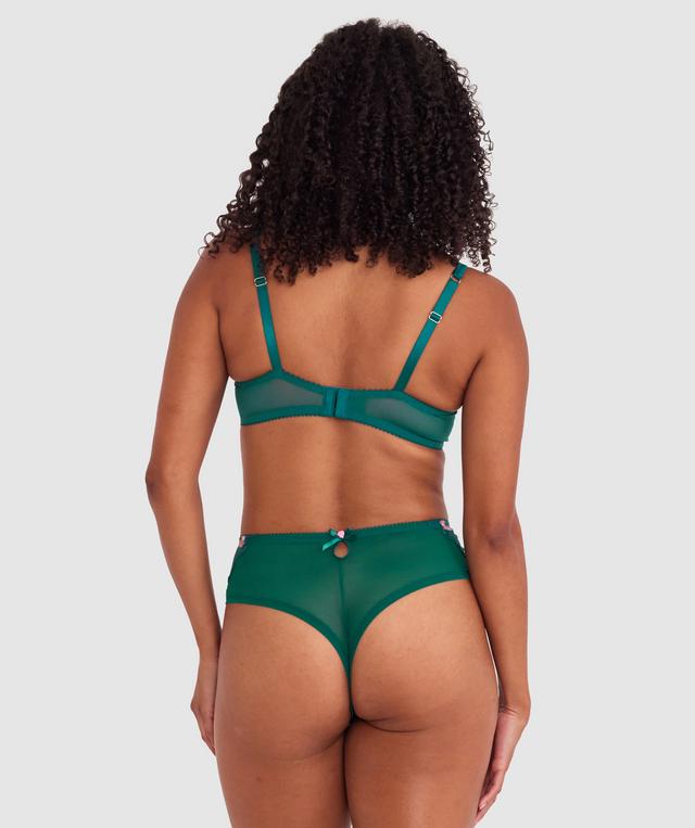 Enchanted Margaux High Waist G String - Dark Green/ Multicolour