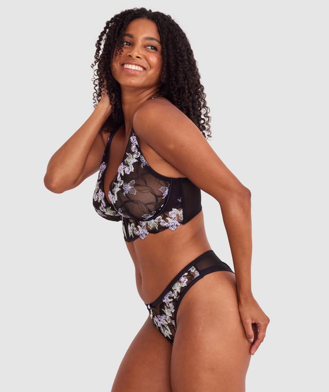 Enchanted All For You Longline - Black/ Light-Green