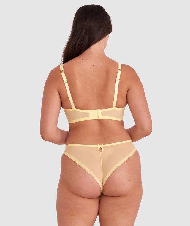 Enchanted Mi Amor High Leg Brazilian Knicker - Yellow/ Multicolour