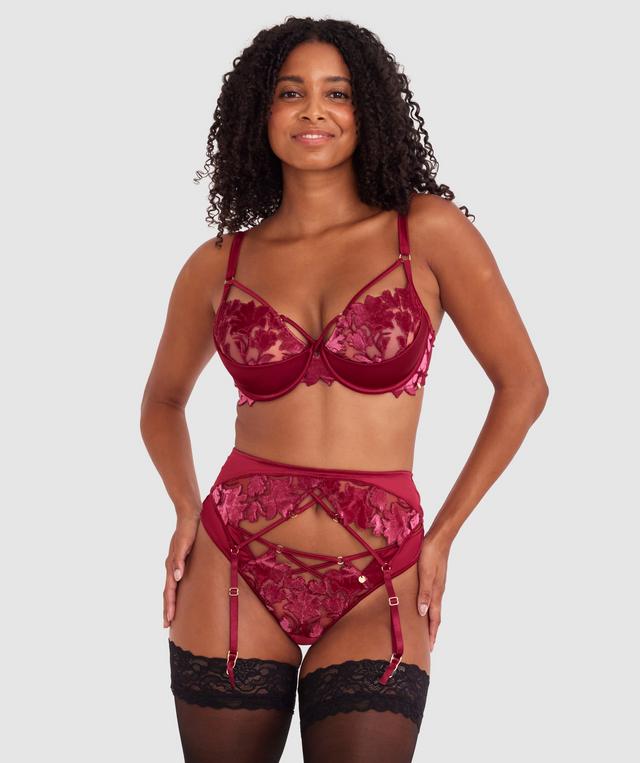 Vamp Wine & Dine Suspender - Berry