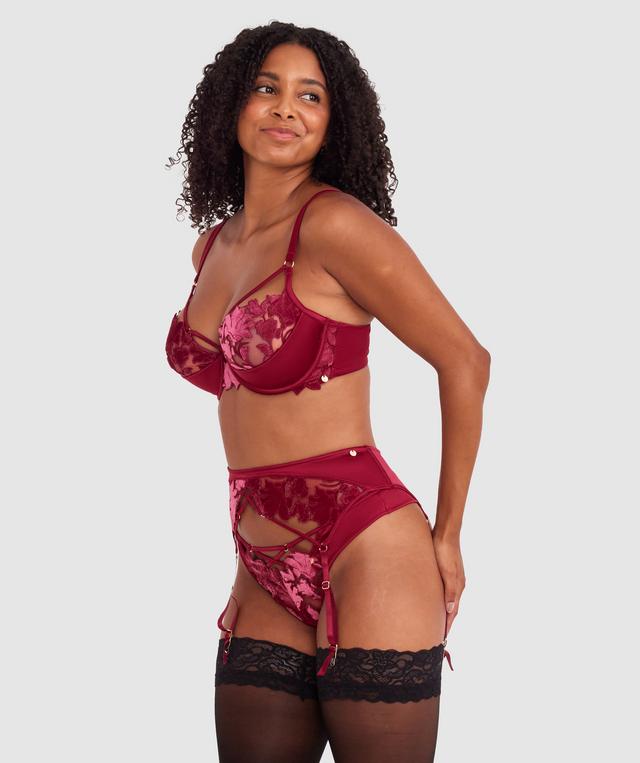 Vamp Wine & Dine Suspender - Berry