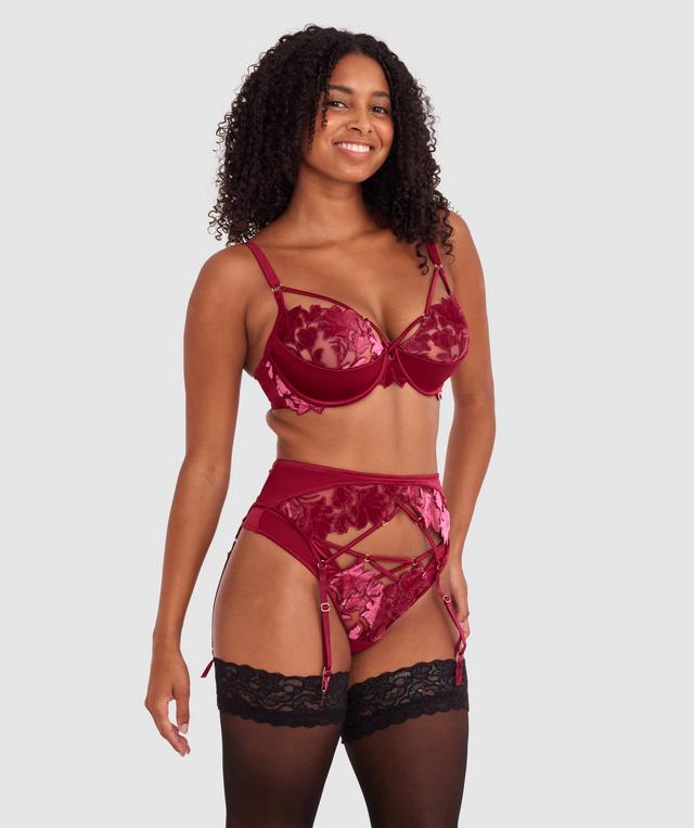 Vamp Wine & Dine Suspender - Berry