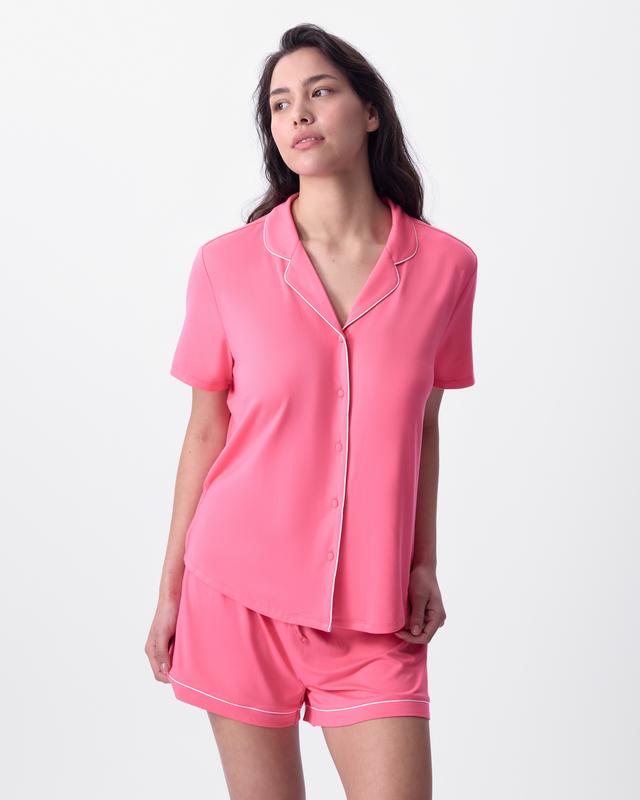 Emilia Short Sleeve Top - Hot Pink