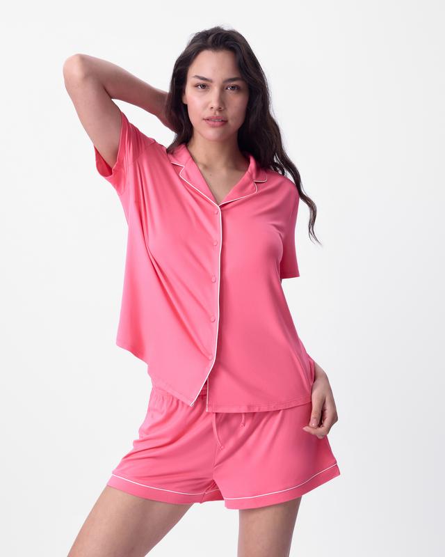 Emilia Short Sleeve Top - Hot Pink