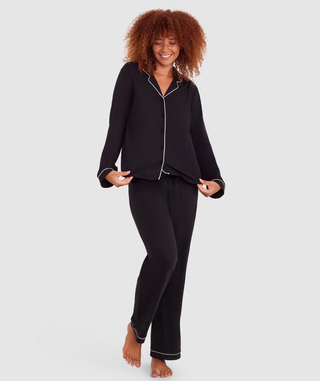 Emilia Long Sleeve Top - Black/White