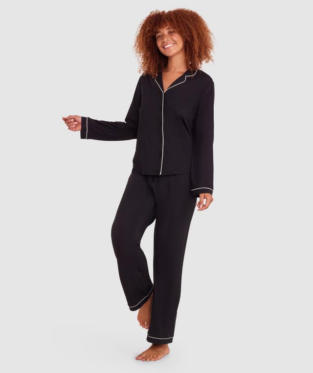 Emilia Long Sleeve Top - Black/White