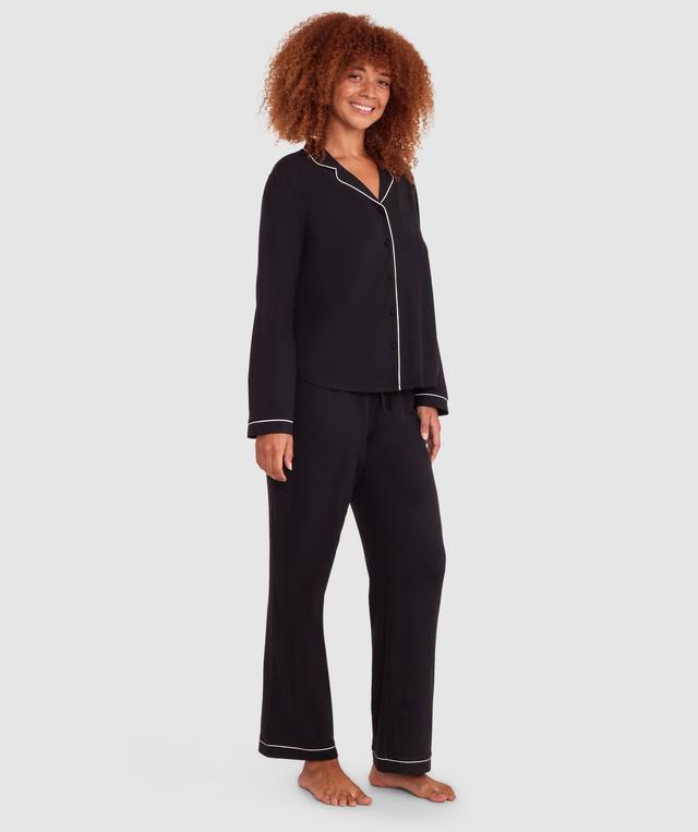 Emilia Long Sleeve Top - Black/White