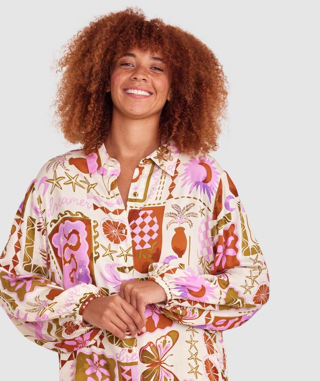 Athalia Long Sleeve Top - Print