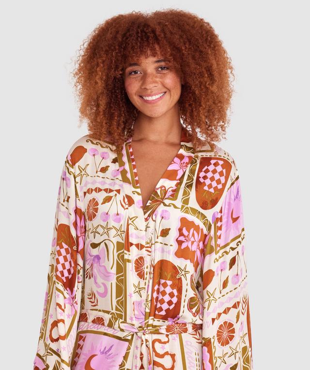 Athalia Long Wrap - Print