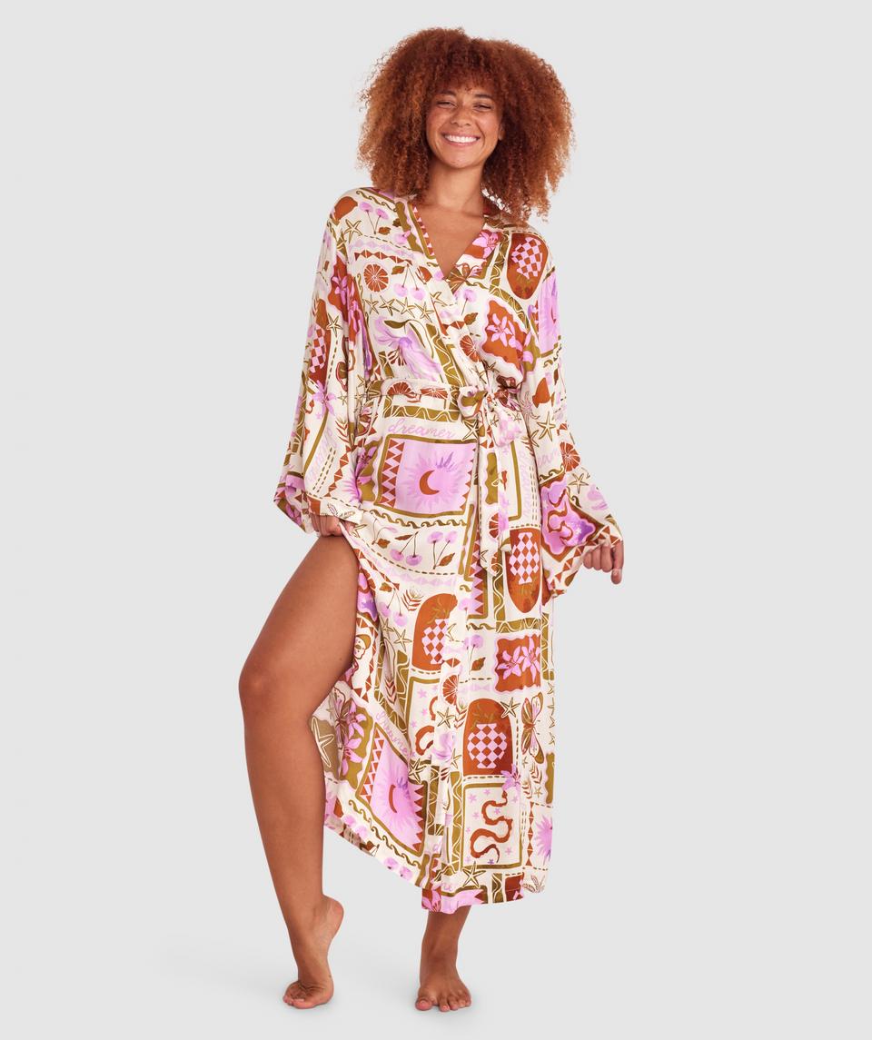 Athalia Long Wrap - Print