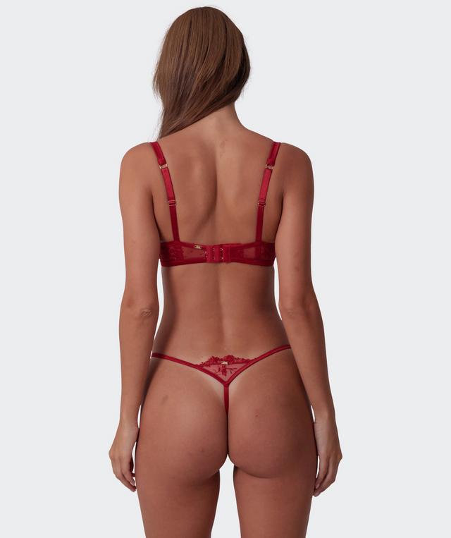 Vamp All Yours High Leg G String - Dark Red