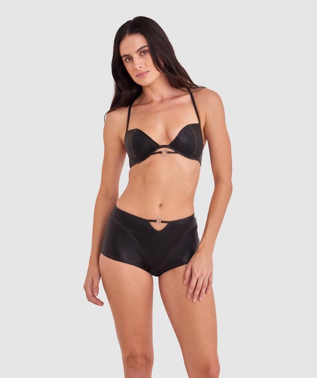 Night Games Slick Low Rise Shortie - Black