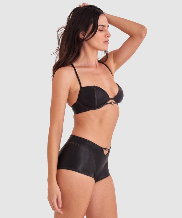 Night Games Slick Low Rise Shortie - Black