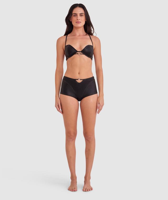 Night Games Slick Low Rise Shortie - Black