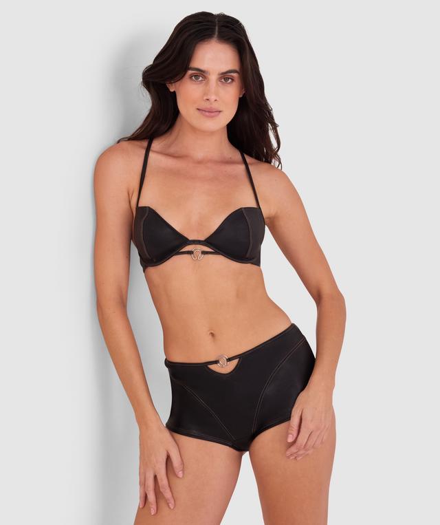 Night Games Slick Low Rise Shortie - Black