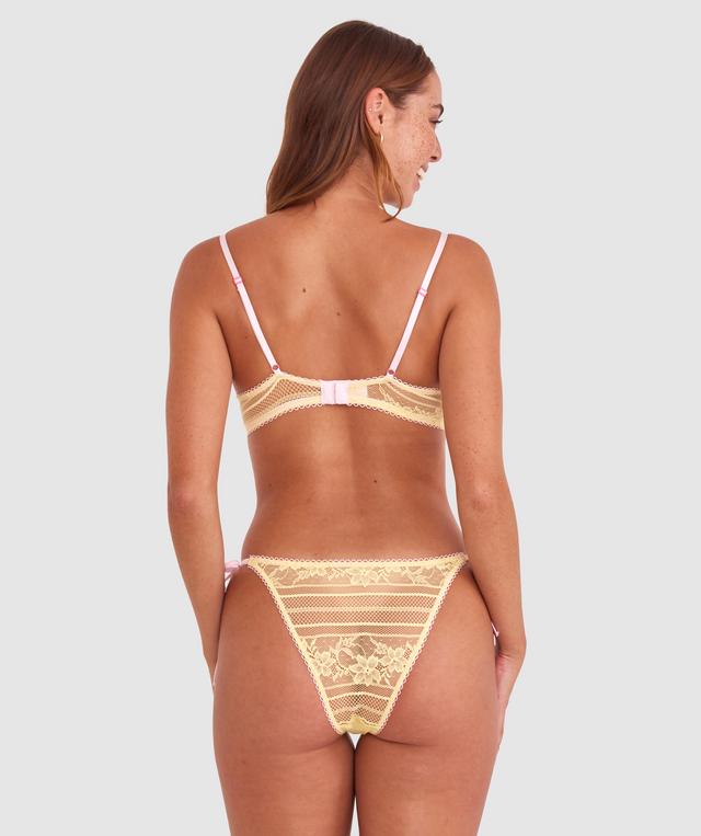 Night Games Juicy Push Up Balc Bodysuit - Light Yellow