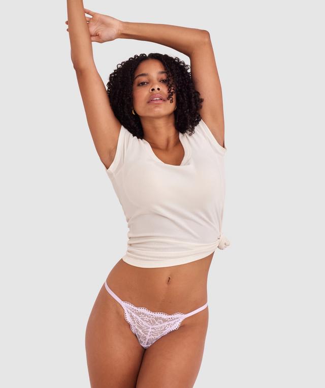Sara High Leg String - Lilac