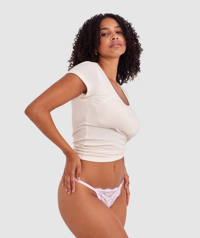 Sara High Leg String - Lilac