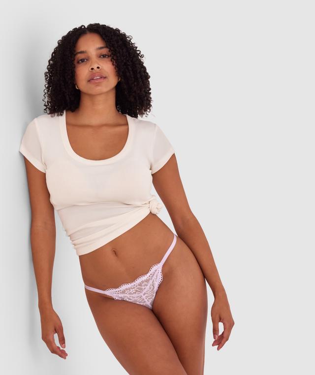 Sara High Leg String - Lilac