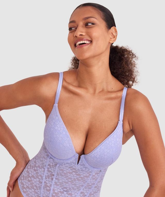 Charli Push Up Bodysuit - Light Blue